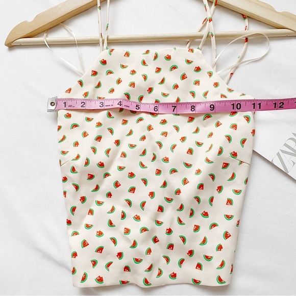 NWT Watermelon Print Lace Up Cropped Tank Top - Picture 4 of 11